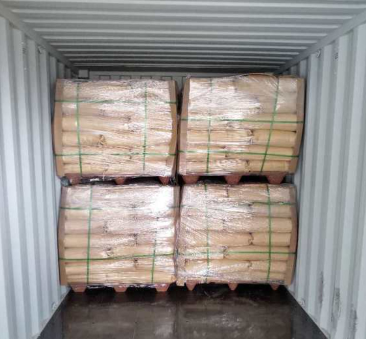 High-capacity storage unit | Flooring boxes on presswood pallets | Maximizing vertical warehouse space