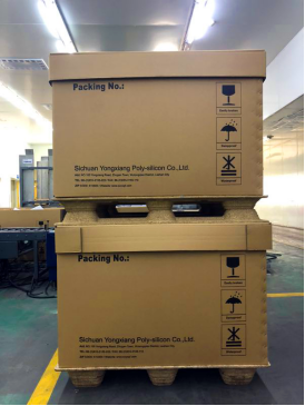 Top-view on white background of pressed wood pallet ID-3028 | Standard universal size fits all logistics systems