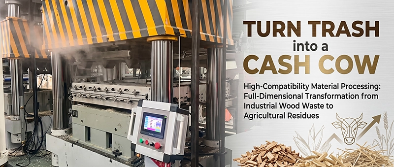 AutoML presswood pallet machine thermal control loop for a molded pallet production line and nail-free wooden pallet process that reduces warehouse carton damage and hand-injury exposure